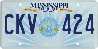 MS license plate CKV424