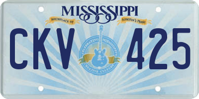 MS license plate CKV425