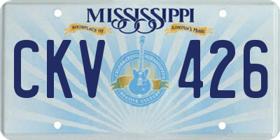 MS license plate CKV426