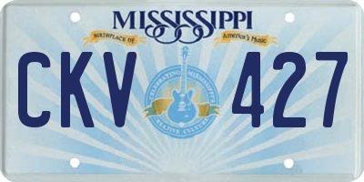 MS license plate CKV427