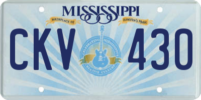 MS license plate CKV430