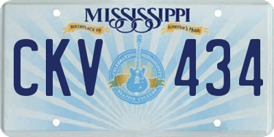 MS license plate CKV434