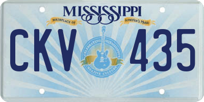 MS license plate CKV435