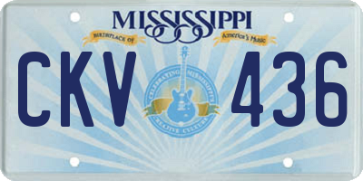 MS license plate CKV436