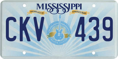 MS license plate CKV439