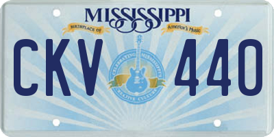 MS license plate CKV440