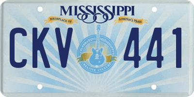 MS license plate CKV441