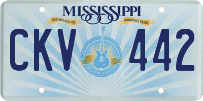 MS license plate CKV442