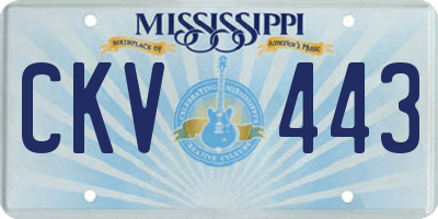 MS license plate CKV443