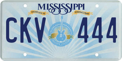 MS license plate CKV444