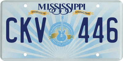 MS license plate CKV446