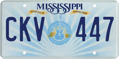 MS license plate CKV447