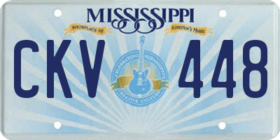 MS license plate CKV448