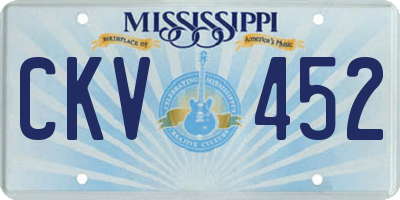 MS license plate CKV452