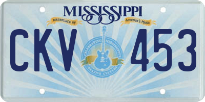 MS license plate CKV453