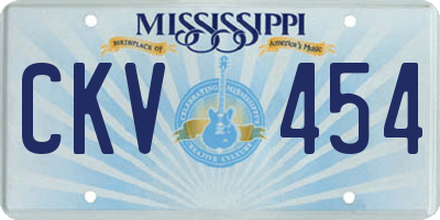 MS license plate CKV454