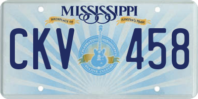 MS license plate CKV458