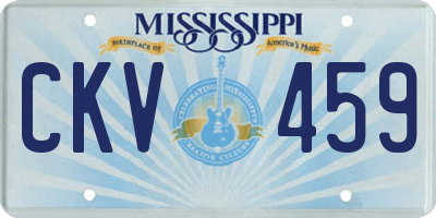 MS license plate CKV459