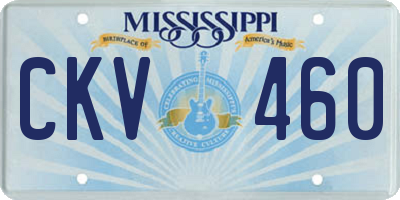 MS license plate CKV460
