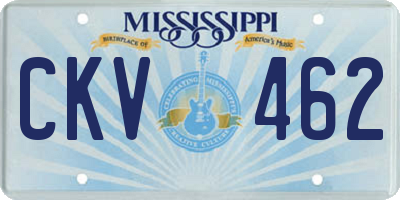 MS license plate CKV462
