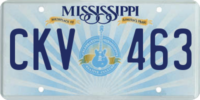 MS license plate CKV463