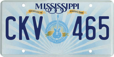 MS license plate CKV465