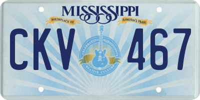 MS license plate CKV467