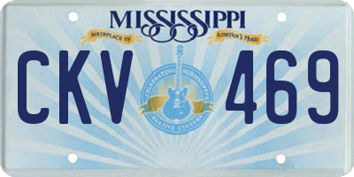 MS license plate CKV469