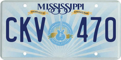 MS license plate CKV470