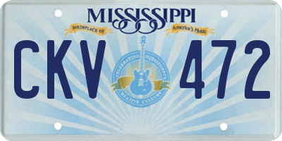 MS license plate CKV472