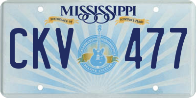 MS license plate CKV477