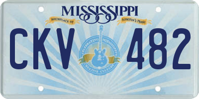 MS license plate CKV482