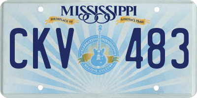 MS license plate CKV483