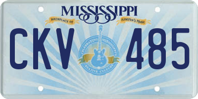 MS license plate CKV485