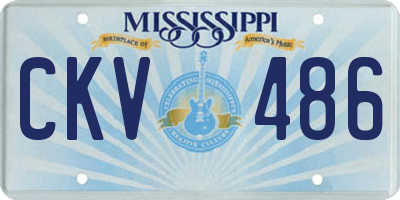 MS license plate CKV486
