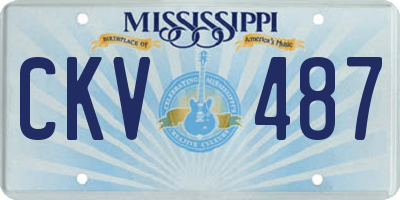 MS license plate CKV487