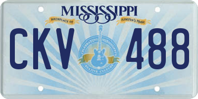 MS license plate CKV488