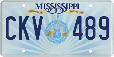 MS license plate CKV489