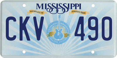 MS license plate CKV490