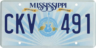 MS license plate CKV491