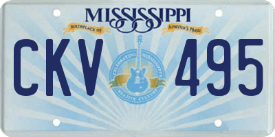 MS license plate CKV495