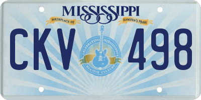 MS license plate CKV498
