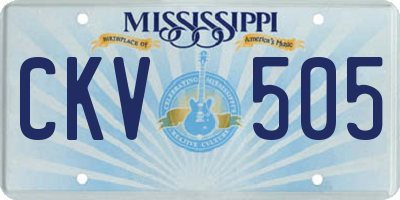 MS license plate CKV505