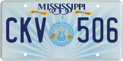MS license plate CKV506
