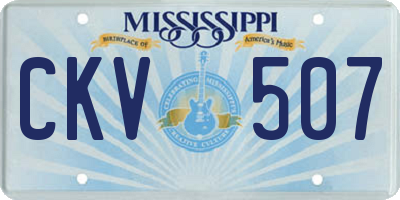 MS license plate CKV507