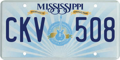 MS license plate CKV508