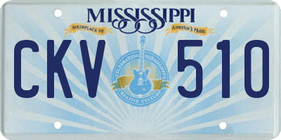 MS license plate CKV510