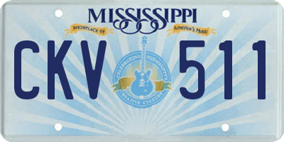MS license plate CKV511