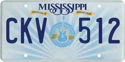 MS license plate CKV512