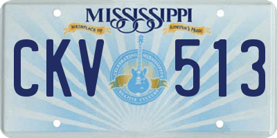 MS license plate CKV513
